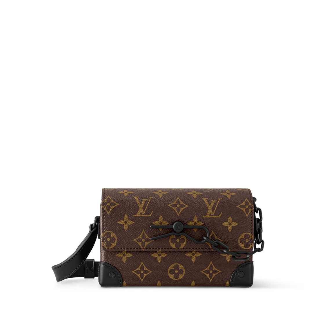 Steamer Wearable Wallet Monogram Macassar Canvas - Men Small